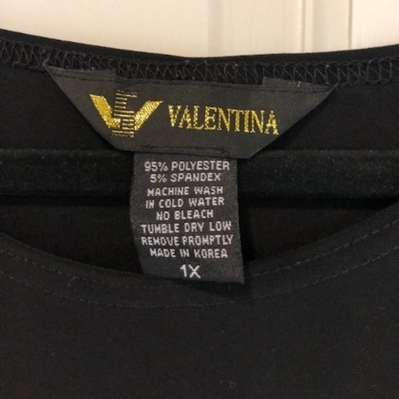 Valentina black tunic top size 1X - Picture 3 of 4